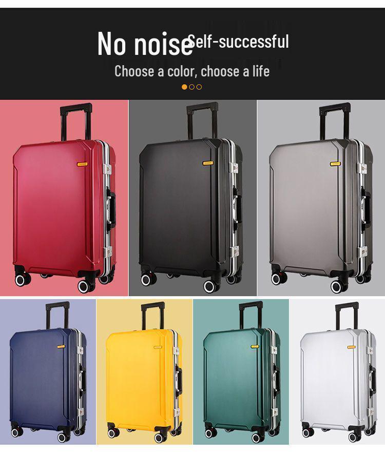 Ultralight Leather Trolley Suitcase with Silent Universal Wheels, Large Capacity & Combination Lock - New Style with Free Shipping