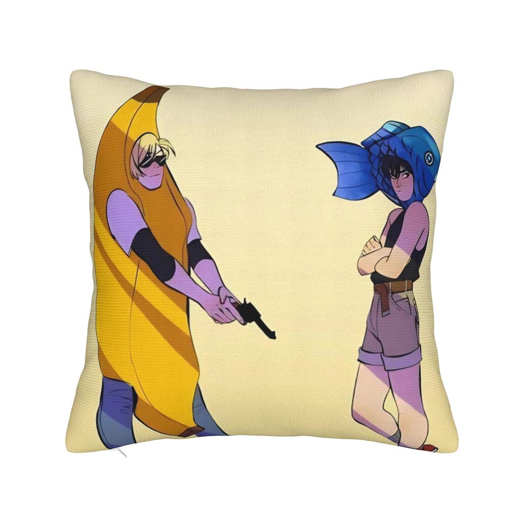 Dekoracyjne Poszewki na Poduszki Banana Fish Akcesoria Anime Poszewka na Poduszkę do Łóżka Pokrowiec na Poduszkę z Zamkiem Błyskawicznym Wielorazowego Użytku