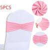 5pcs No Tie Chair Sashes Spandex Material Spandex Chair Sashes Chair Cover Decor Bands  For Wedding