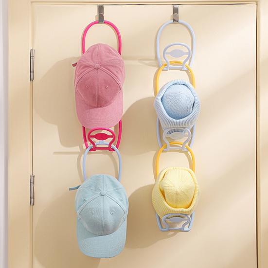 6Pcs Hat Storage Racks Scarf Bag Organizer Strong Load-bearing Easy To Install Space-Saving Baseball Cap Hanger