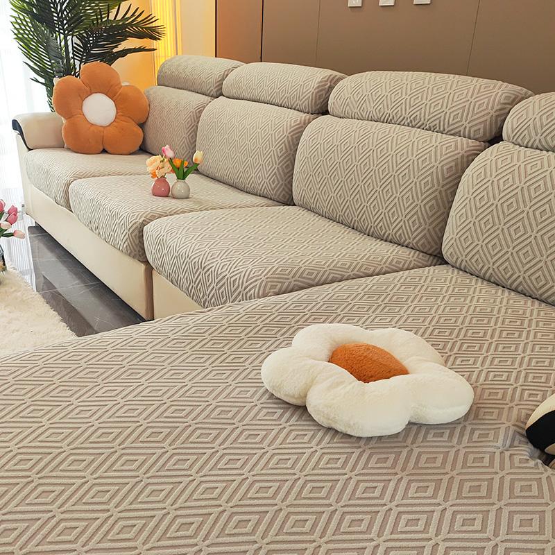 Stretch Jacquard Individual Seat Cushion Covers Sofa Covers For Living Room Couch Cover Furniture Protector Washable Removable