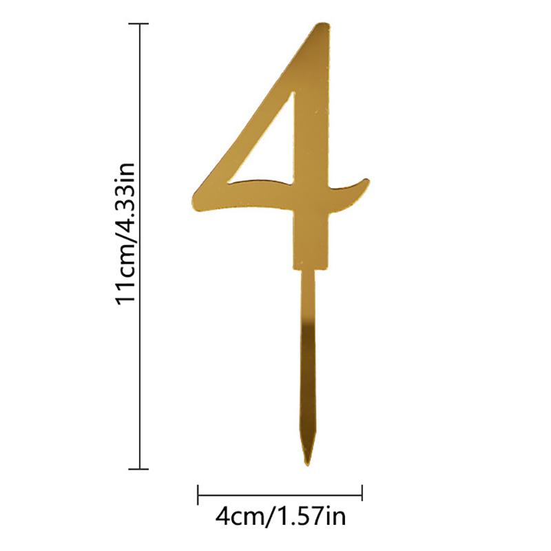 0-9 Number Birthday Cake Decorations Wedding Cake Topper Adorn For Kids Birthday Party Holiday Cake Supplies