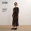 2025 Autumn X-Shape Bardot Neck Silk Dress