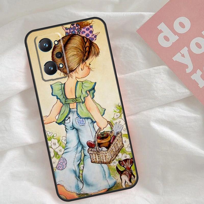 Sarah Kay pattern Case For Realme C53 C55 C33 C63 C61 C51 C65 C67 C71 C75 11 12 13 14 Pro Plus GT6 GT7 15 Pro