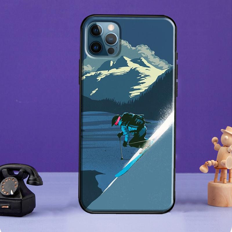 Custodia da Sci Neve Snowboard Sci Per iPhone 13 11 14 Pro Max 12 mini Copertura Totale Per iPhone XR XS Max X 7 8 Plus SE 2020