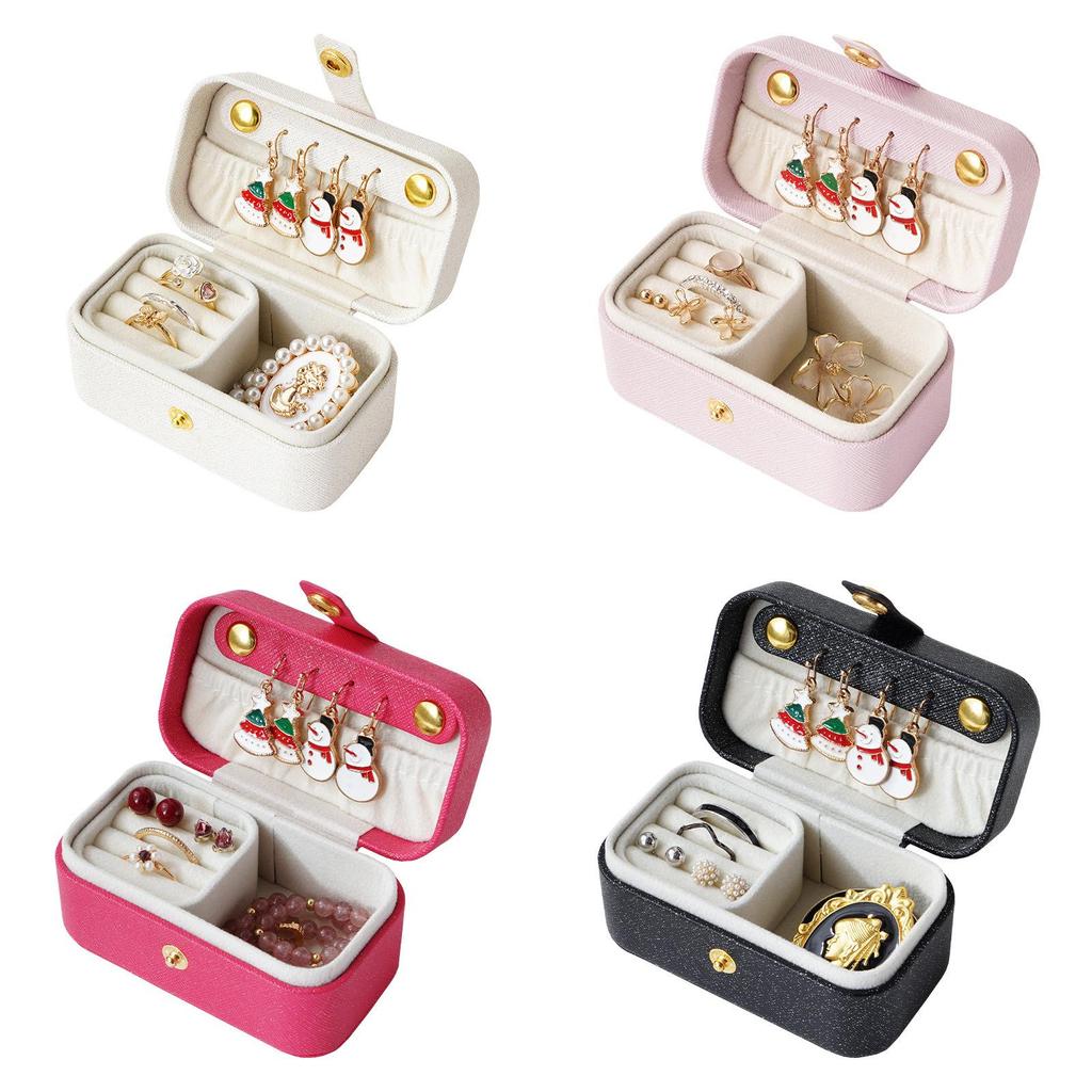 Jewelry Organizer Storage Case With Leather Material For Travel And Gift Use