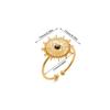 Gold Color Beautiful Eye Style Adjustable Rings For Women Stainless Steel Fashion Punk Anillos Daily Party Jewelry Ring Gifts