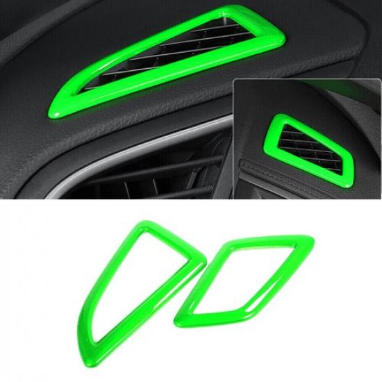 Dashboard L&R Air Outlet Vent Cover For Honda Civic 10th 2016- Bright Green