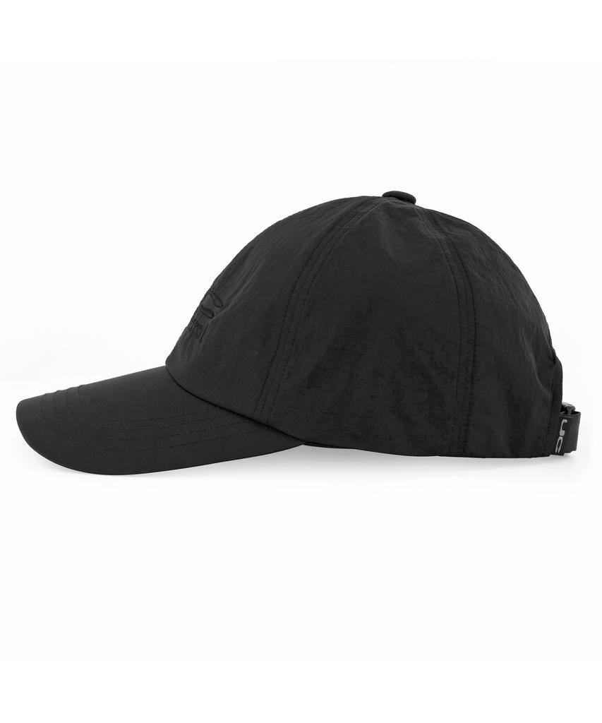 Eondeok Eonteulol Summer Nylon Long Brim Soft Top Deep Logo Ball Cap Unisex Baseball Cap Uc Duplex / Nylon B B / Black