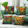 Abstract Flowers Pillowcase Cushions 100% Polyester 45X45Cm Throw Pillow Cover Sofa Chair Cushion Cover Pillowslip Home Decor