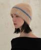 Bajal Va Square Studded Hairy Beanie Beige