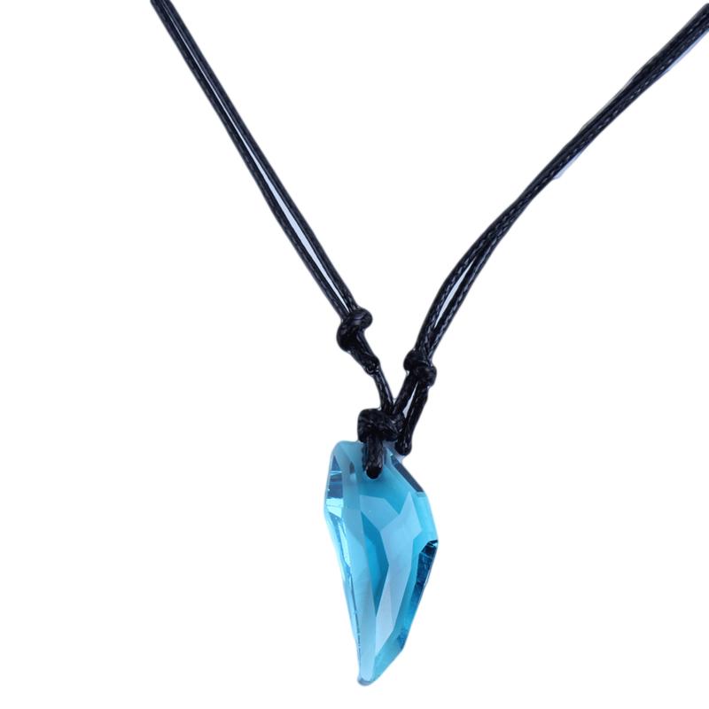 

Austrian Crystal Necklace The Teeth Of The Wolf Pendant Chains Long Men Jewelry Necklace Couple Necklace Gift Glass NEW синий