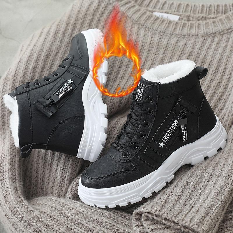 Women's Plus Size Height-Increasing Long Snow Boots – Thick-Soled, Cold-Proof, and Warm Cotton Fashion Boots.