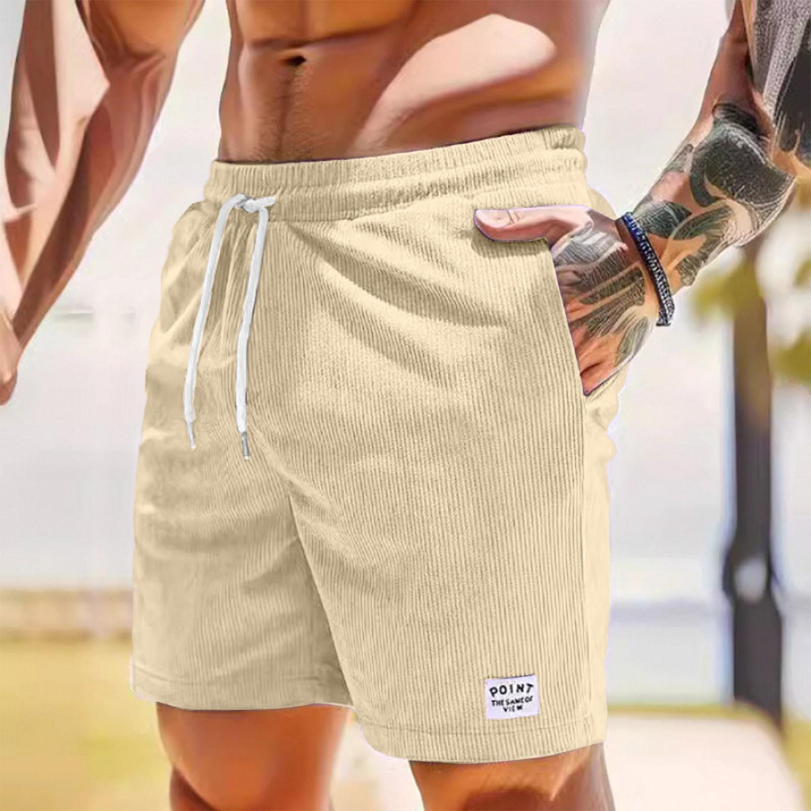 

Мужские спортивные штаны со шнуровкой, мужские шорты-карго, повседневные брюки XXL бежевый