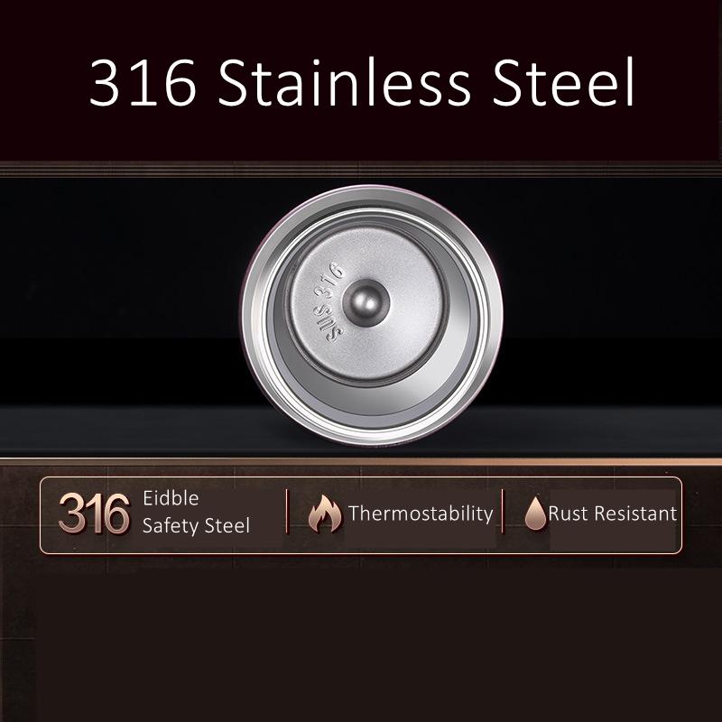 LFGB Certificated 316 Stainless Steel 140ml Mini Thermos 99.9% Anti-bacterial Pocket Water Bottle Coffee Cup for Lady and Girls