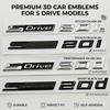 3D ABS Auto Styling Logo sDrive 20i 20d Emblem Abzeichen Aufkleber Für X1 X2 X3 Z4 Kofferraum Kotflügel Aufkleber Glänzend Schwarz Silber Zubehör