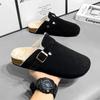 Herren Wildleder Pantoletten Damen Komfort Kartoffelschuhe mit Fußgewölbestütze Kork Winterschuhe Mode Clogs Herren Korkfußbett Herren Clogs