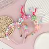 Cute Rainbow Balls Flower Hair Bands Princess Headband Sweet Plush Head Hoop Baby Girls Headwear Accessories