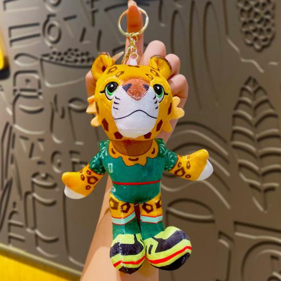 Mascot Plush Keychain FIFA Memorabilia Plush Soft Stuffed Animal Cute Soccer-Themed
