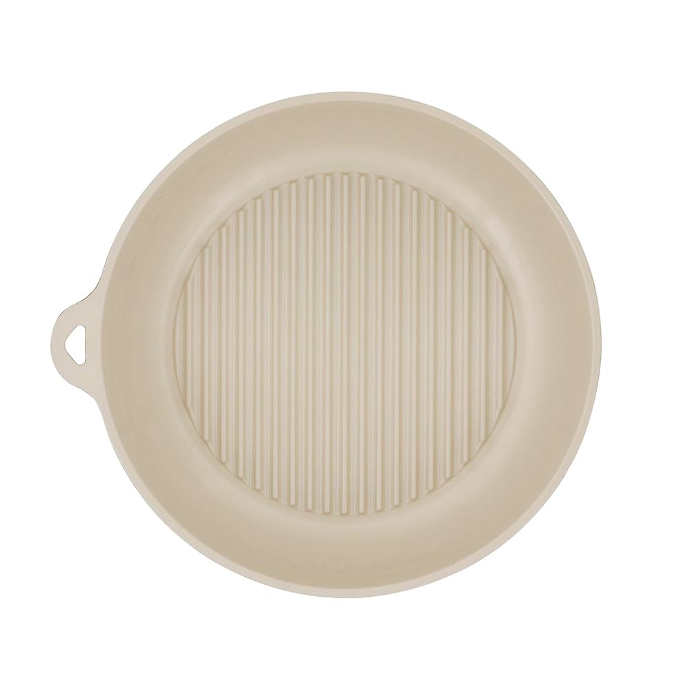 LIV PLUS Frying PanGrill Pan 24cm, IHGas Stove Compatible, Ceramic, Greige, LV-0364, SONOMA