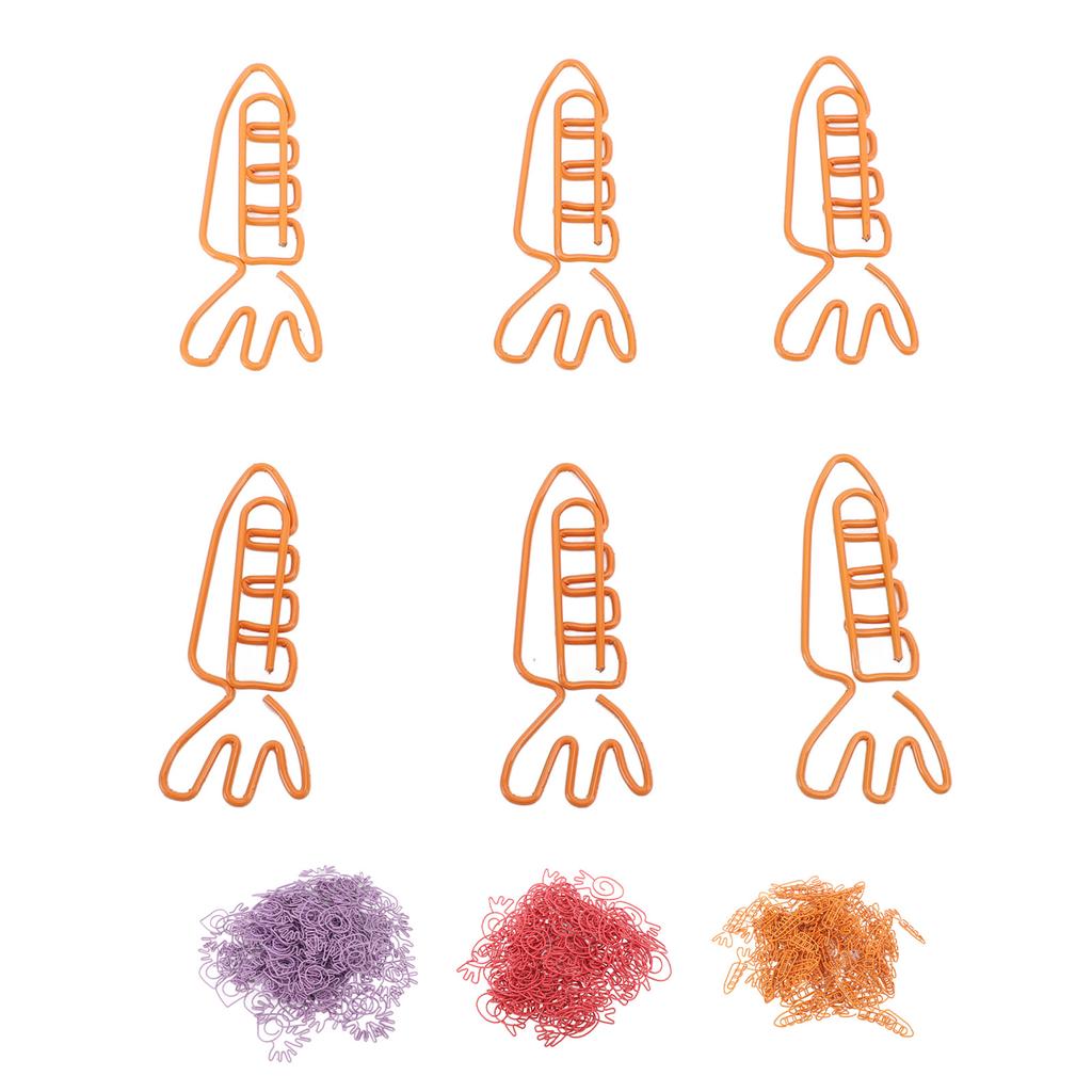 100Pcs Carrot Paper Clips Carrot Shape Strong Metal Anti Slip Rustproof Cute Paper Clips for Documen