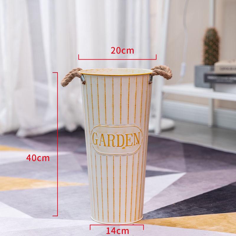 Creative Tin Flower Pot: Dried & Fresh Flower Arrangement Vase for Home or Flower Shop Use
