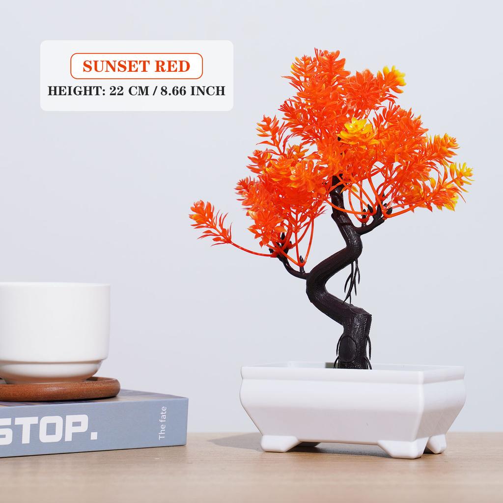 Artificial Plants Bonsai Small Tree Simulation Pot Plants Fake Flowers Table Potted Ornaments for Hotel Garden Home Decor