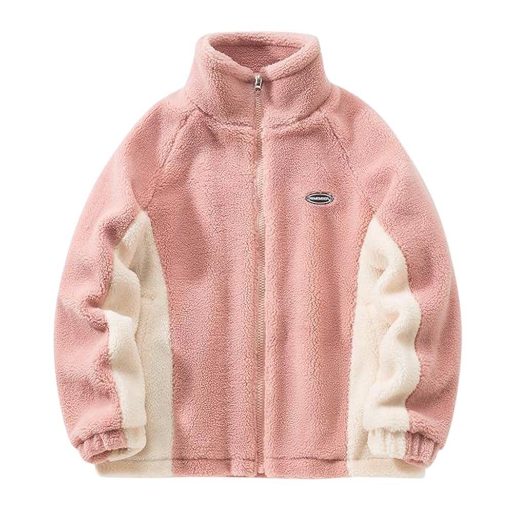 Unisex-Mantel aus Pellet-Fleece-Baumwolle mit dreilagigem Lamm-Baumwoll-Reißverschlussmantel