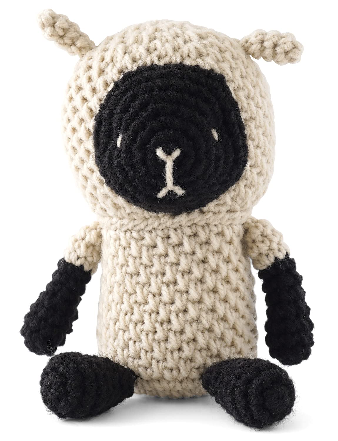 

Raw Wool Knitting Kit #8-12L Round Head Sheep чорний