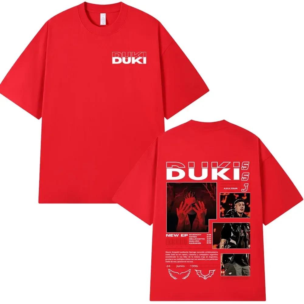 Rapper Duki ADA Tour Merch Tshirt Unisexs Unisex Clothing Cotton Cozy Oversized Tshirts Hip Hop Short Sleeve T Shirts Streetwear
