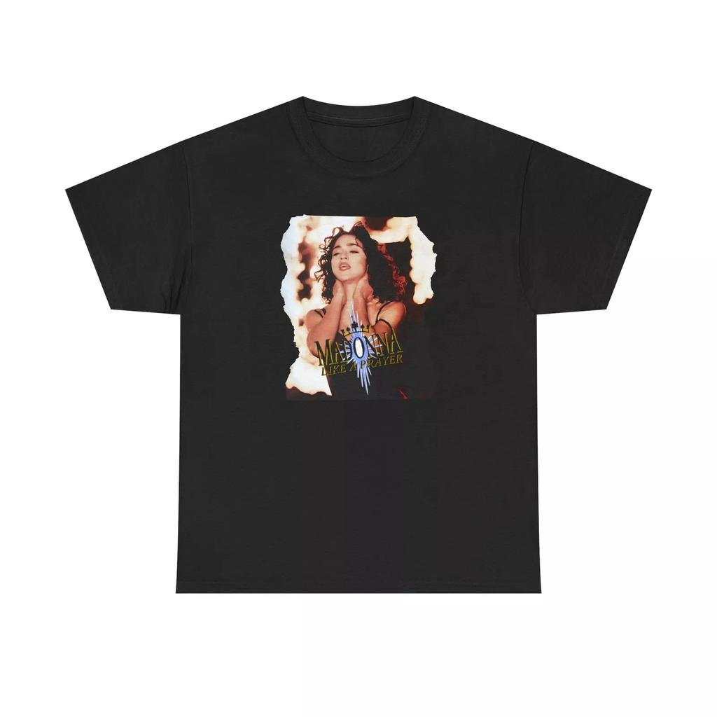 Madonna Like a Prayer Heavy Cotton Tee, Gift for Music Lovers, Casual Wear