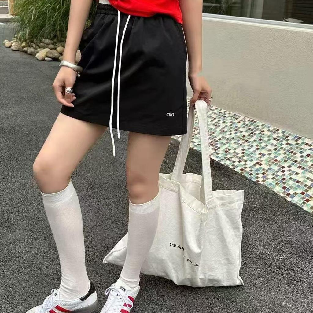 New Women's Summer A-Line Mini Skirt - Quick-Drying, Elastic Waist, Drawstring, Slimming, Casual 2025 Design