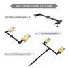 2PCS 34.5cm Fishing Buzz Bar Aluminum Alloy Fishing Rod Holder  Fishing Bite Alarm