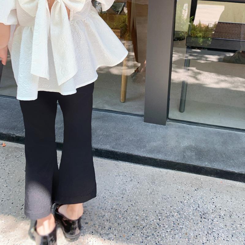 Kids Girls Trousers Black Flared Dance Pants