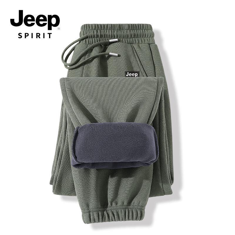 JEEP SPIRIT Men's Winter Fleece Lined Jogger Sweatpants