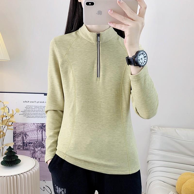 Womens Warm Fleece-Lined Quick-Dry Long Sleeve T-Shirt Hiking Trekking Outdoor Camping Fall Winter