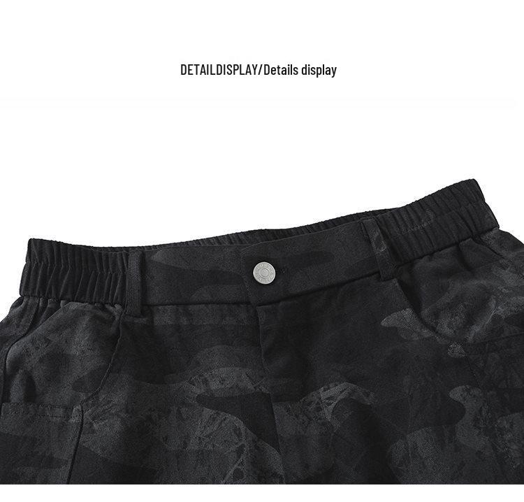 Men's Cotton Curved Leg Camouflage Casual Sweatpants - Spring 2026, High Street Style