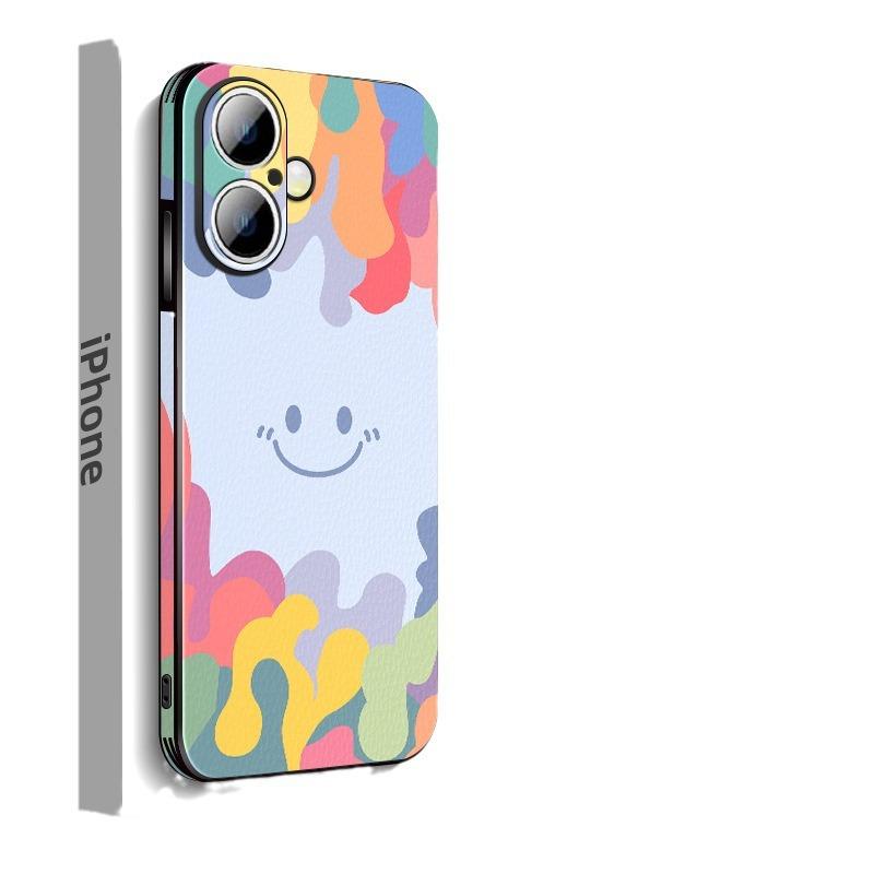 Applicable To iPhone17 Mobile Phone Case Lens All-inclusive Apple 16Promax Light Luxury Men's and Women's 15Pro Ultra-thin Leather