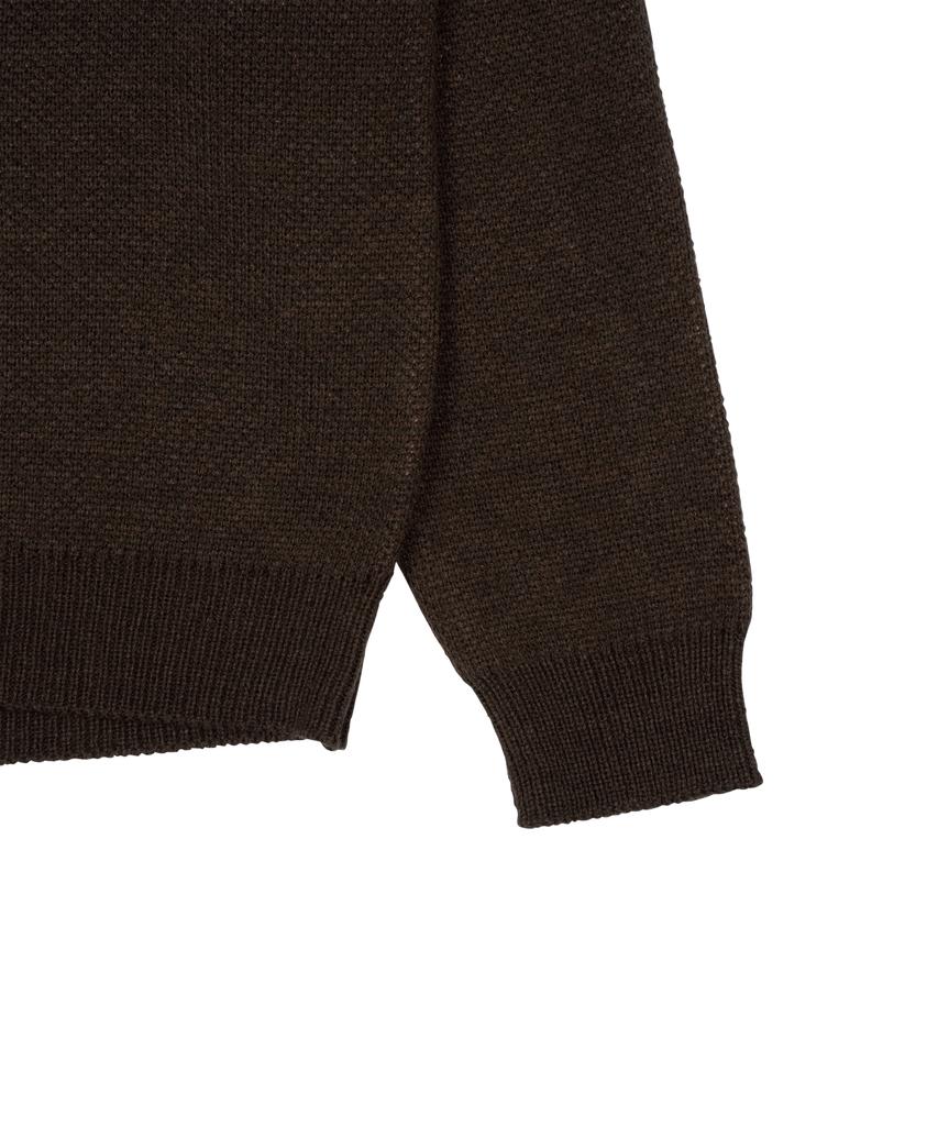 THE COLDEST MOMENT Tcm Typing Logo Knit (Brown)