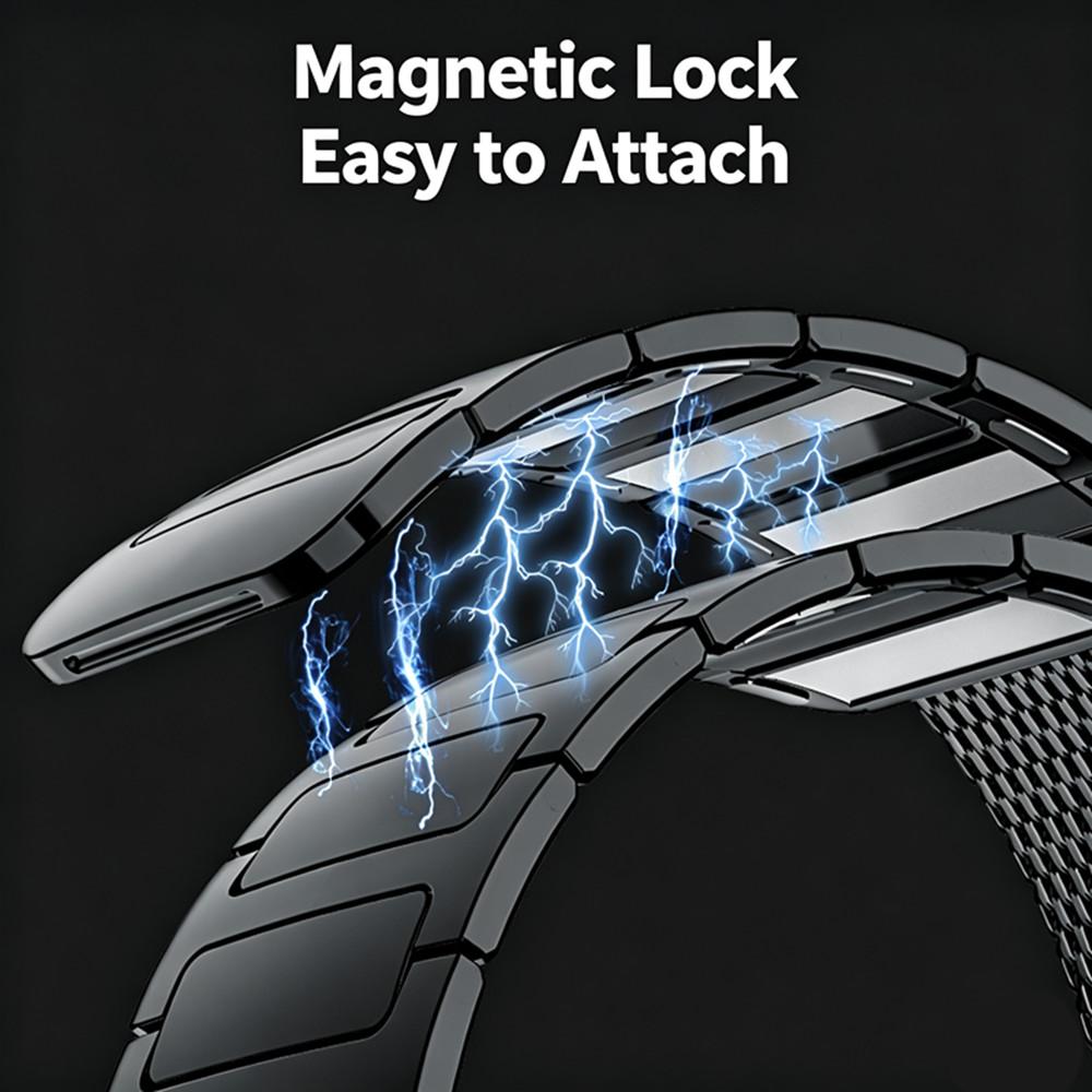 Magnetic Stainless Steel Metal Band for Samsung Galaxy Watch 9 Ultra 2 47mm Replacement Wrist Strap for Watch 9 8 40mm 44mm Watch 8 Classic 46mm