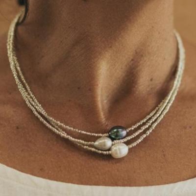 1/3pcs Freshwater Pearls Beaded Necklace Handmade Bohemian Jewelry New Pearl Necklace Birthday Gift