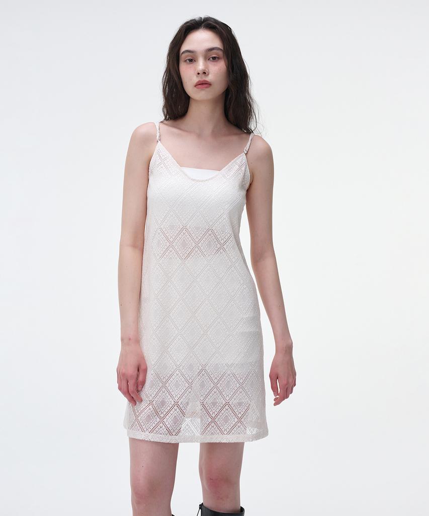 OEUVA White See-Through Mini Dress