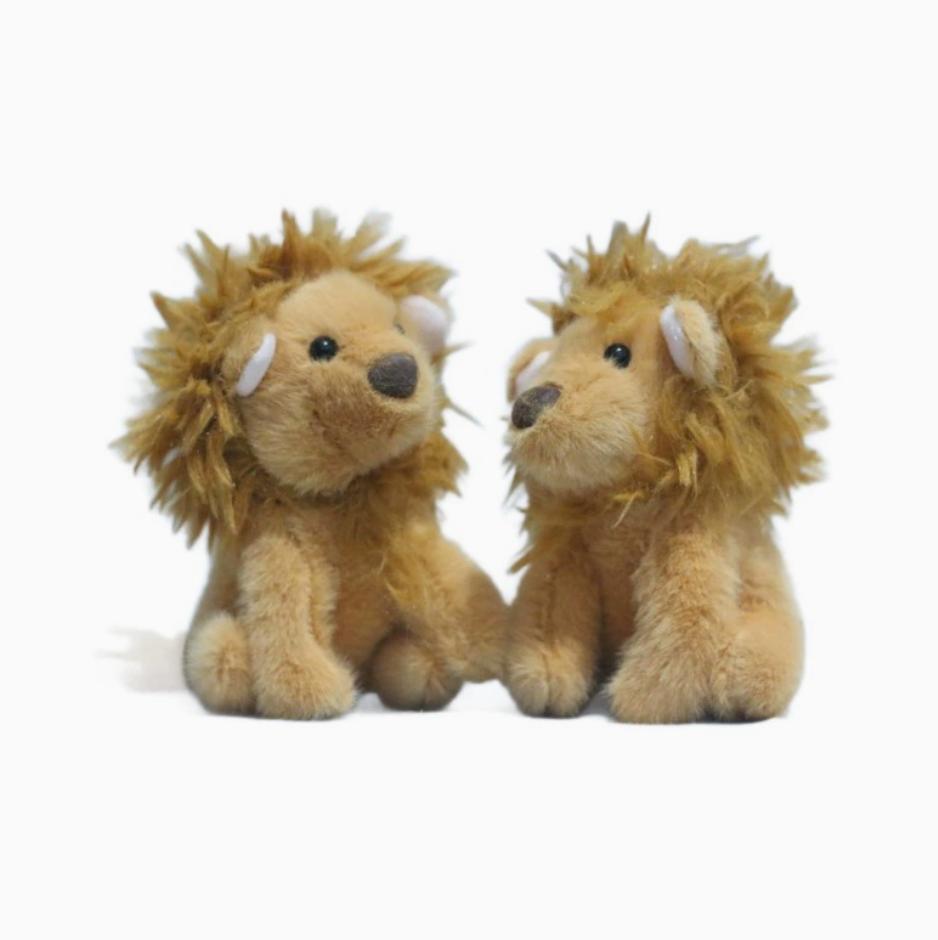 2s/lot 12cm Cute little Lion Plush keyring Toy Stuffed animal Lion Keychain Dolls pendants gifts