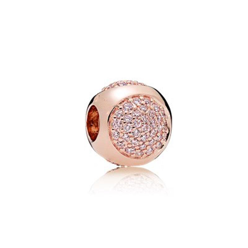 New Copper Rose Gold Lock Love Bow Tree Safety Buckle Charm Bead Fit For Bracelet Necklace Diy Women'S Boutique Jewelry