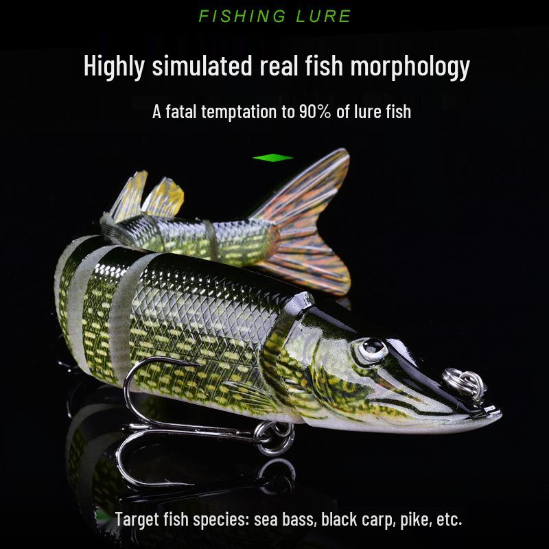 Multi-Joint Long Cast Pike Fishing Lure – Artificial Hard Bait for Sea Fishing