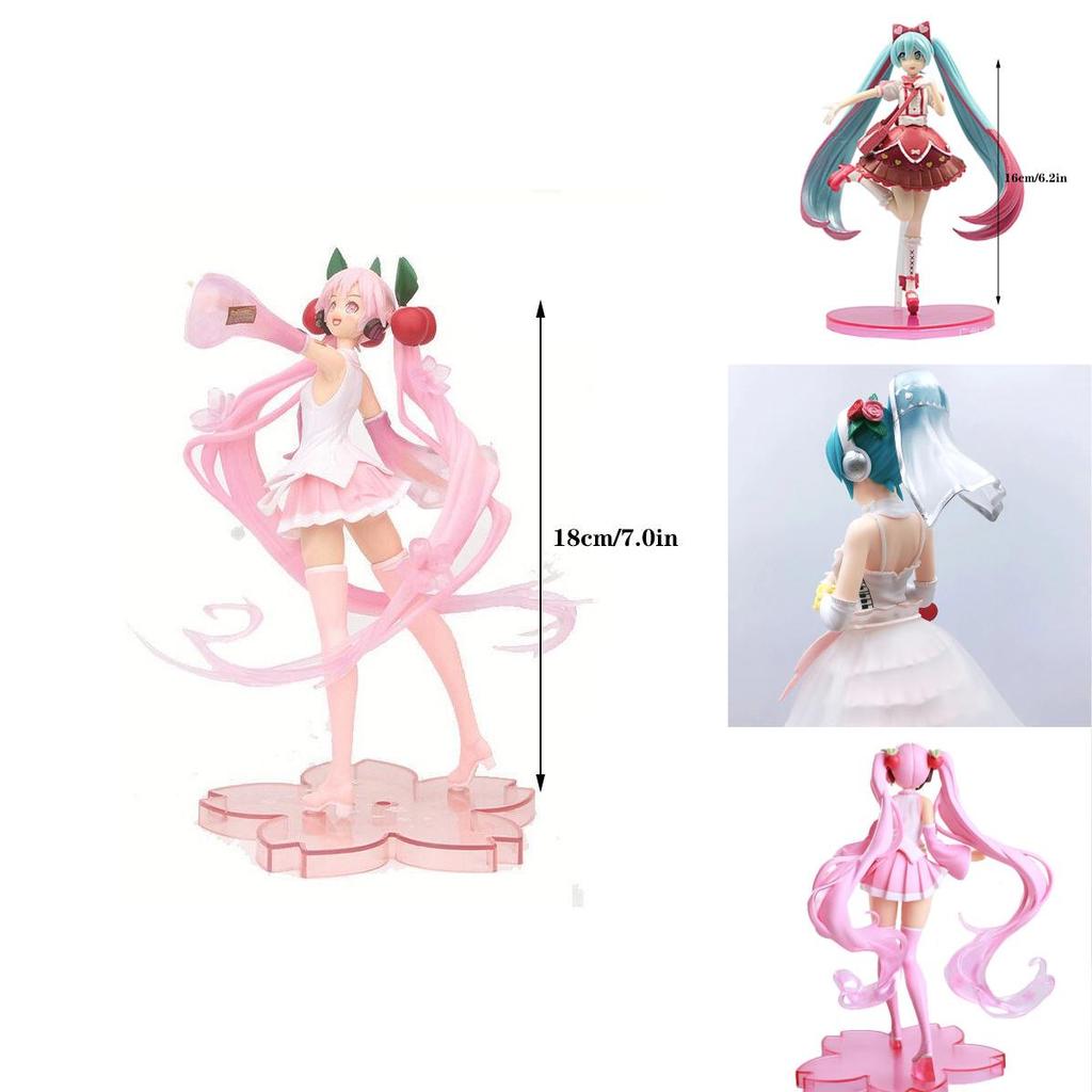 Hatsune Miku Cartoon Virtual Singer Manga Statue Figurines Stunning Collectible Model Toy