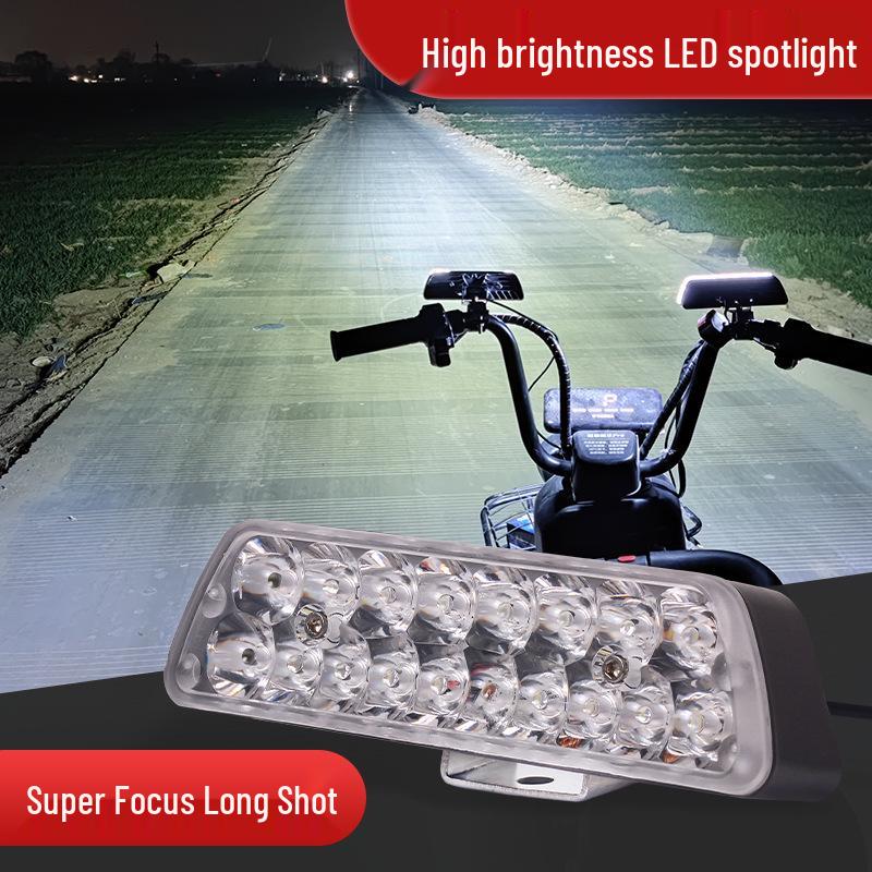 Super lysstærk 18-LED Vandtæt Motorcykel Spotlys 12V-60V X20