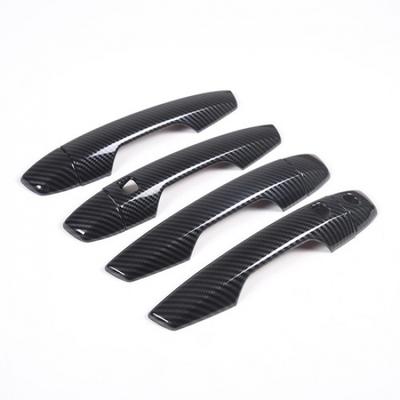 Carbon Fiber ABS Side Door Handle Cover Trim For Mitsubishi Outlander 23-24
