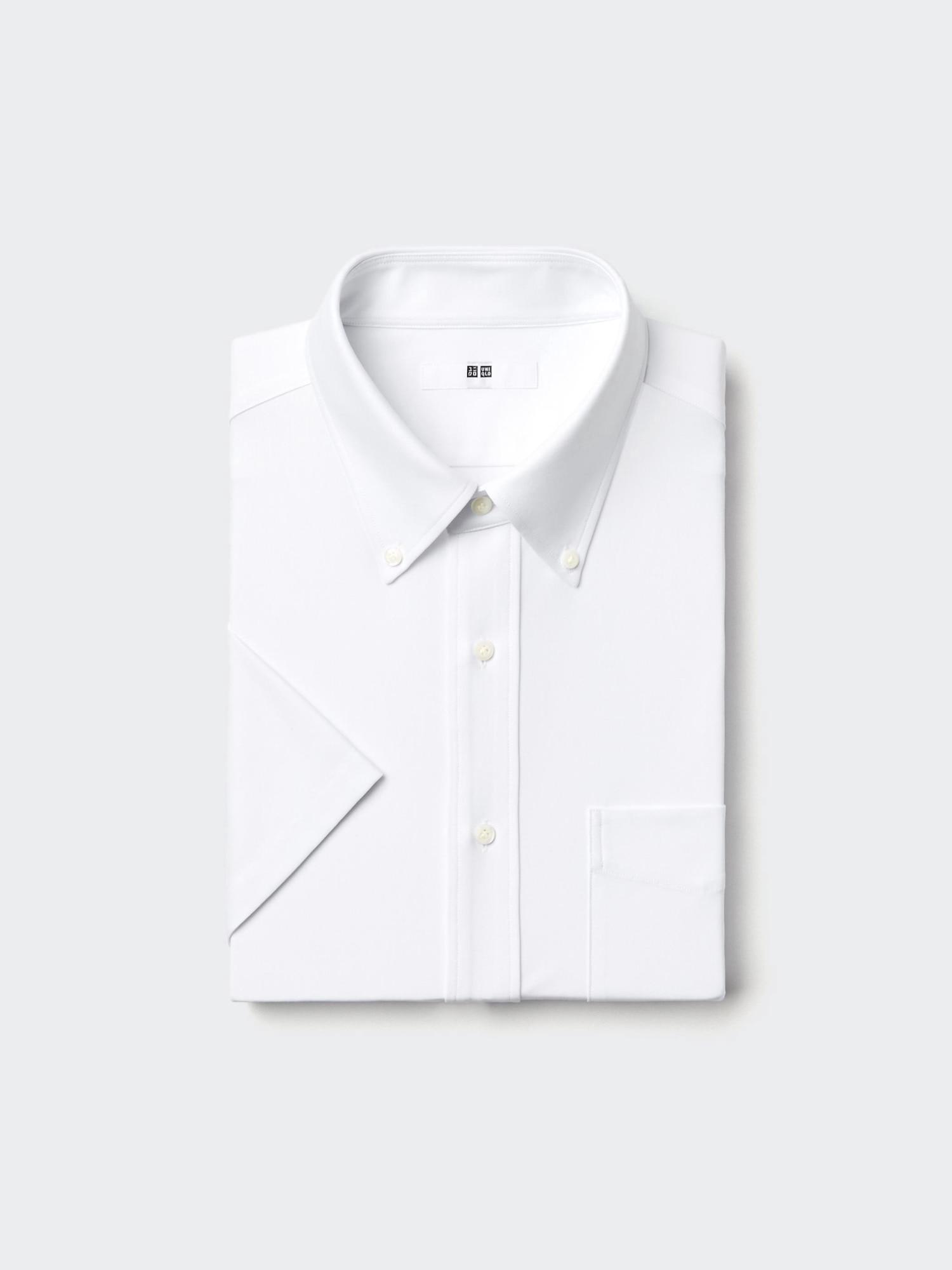 

Рубашка из джерси Uniqlo Dry Non Iron с коротким рукавом 00 WHITE/MEN S