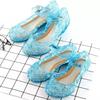 Baby Girls Crystal Jelly Sandals Princess Cosplay Party Girl Dance Shoes Wedge Sandalas Fashion for Girls Nest Hollow Out Mesh Flats Shoes